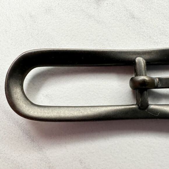 Dark Bronze Tone Skinny Simple Basic Belt Buckle - Picture 6 of 7